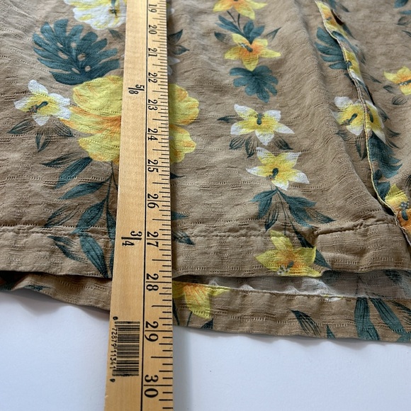 Caribbean Joe Men’s 100% Silk Hawaiian Aloha Floral Button Dress Shirt Size XL - Picture 8 of 12